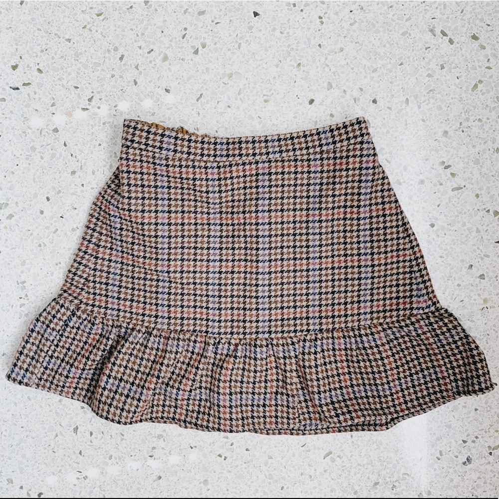 J. Crew Houndstooth Skirt